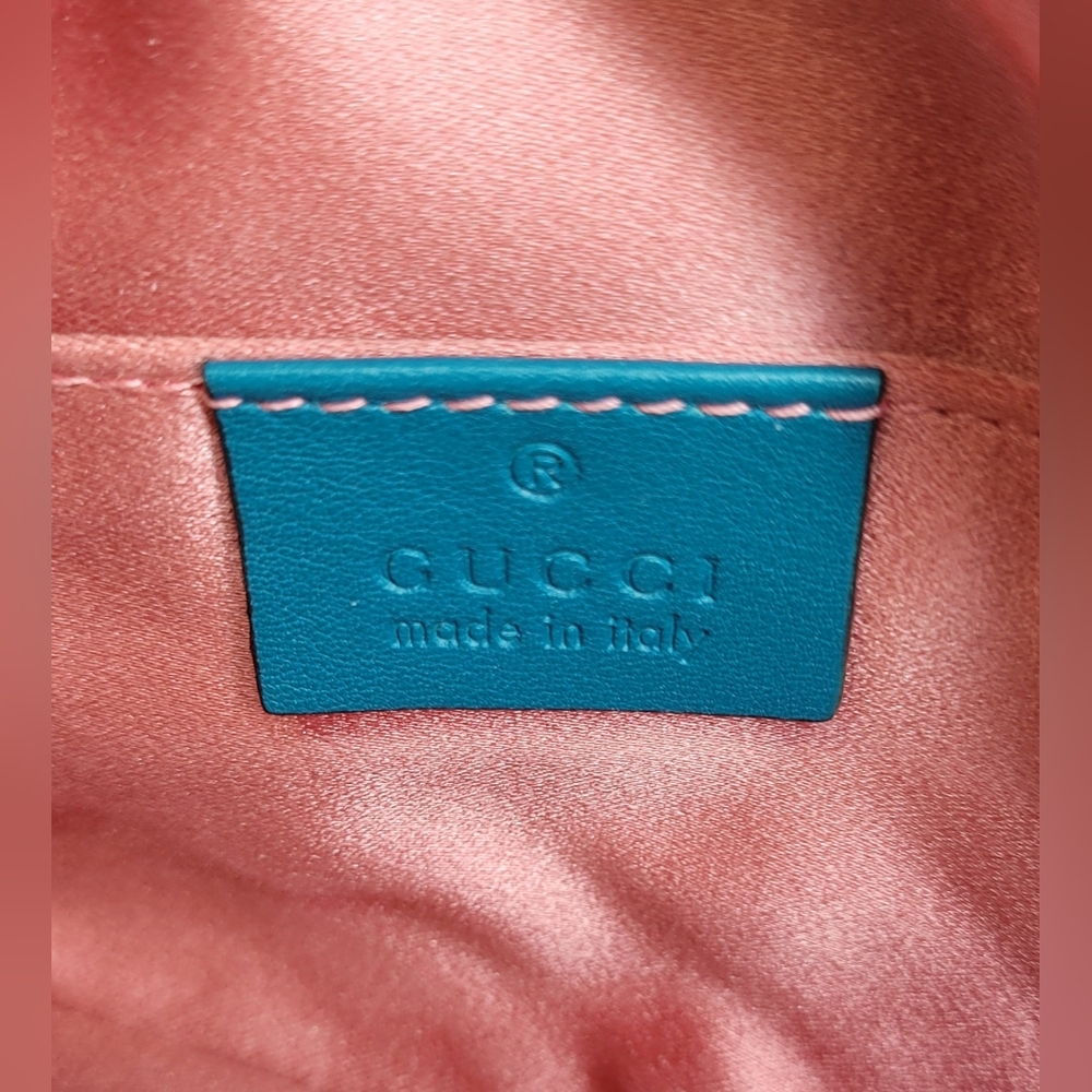 Gucci Marmont Blue Suede Belt Bag - Picture 13 of 16